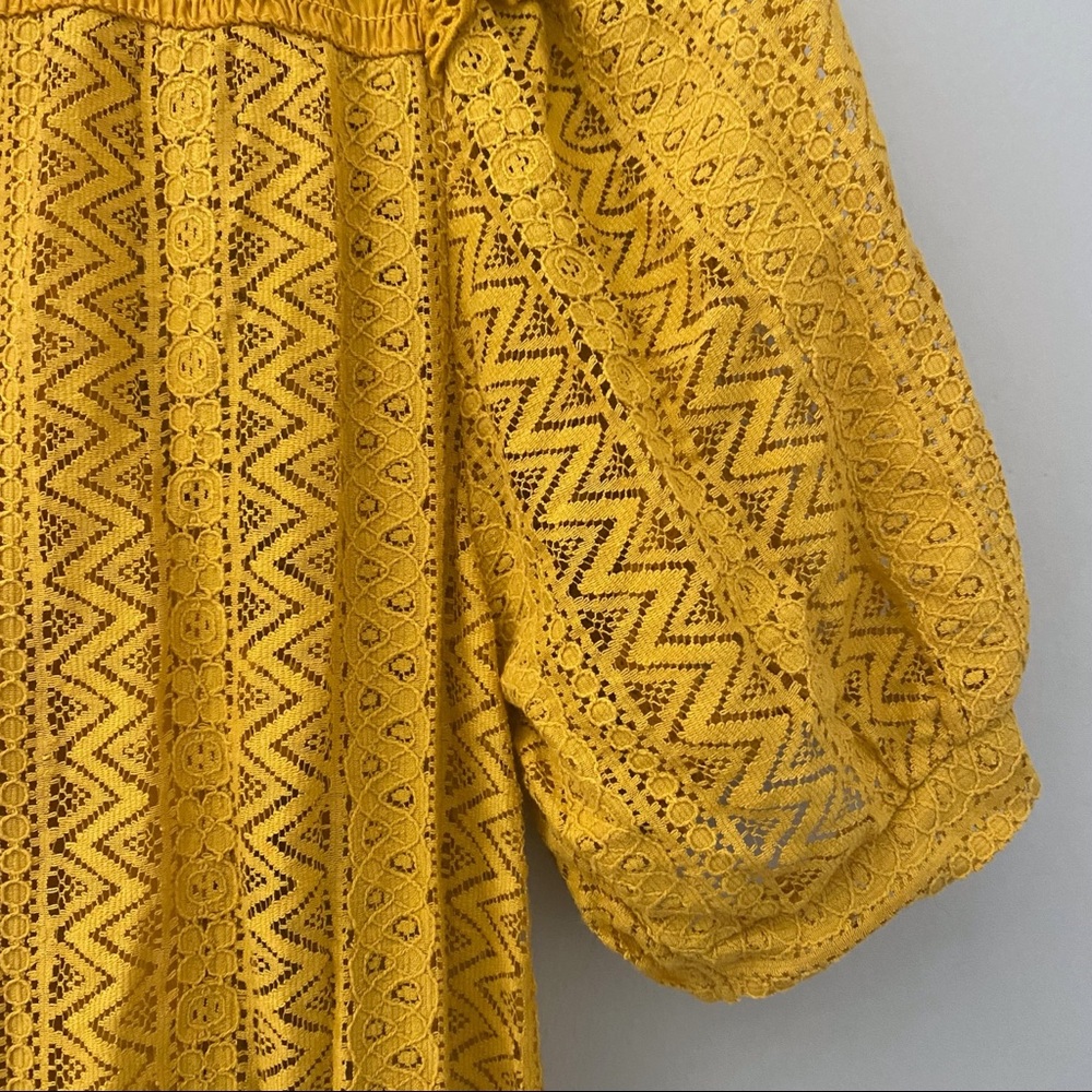 Mango bohemian tiered smock dress in mustard - Picture 6 of 9